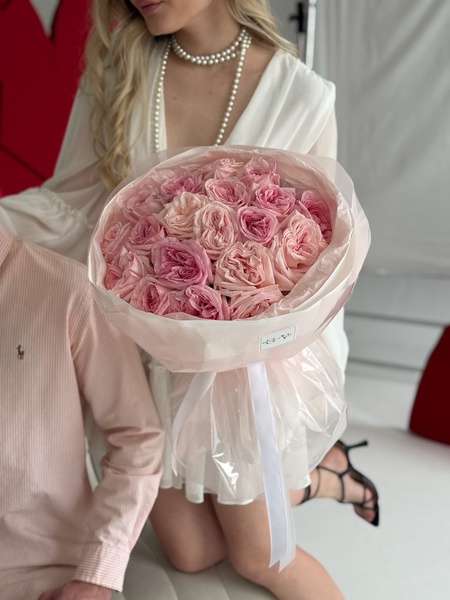 Букет из роз сорта «PINK O'HARA» 19 шт