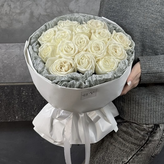 Букет из роз сорта «PLAYA BLANCA» 15шт