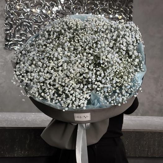 Букет из голубой гипсофилы 15шт