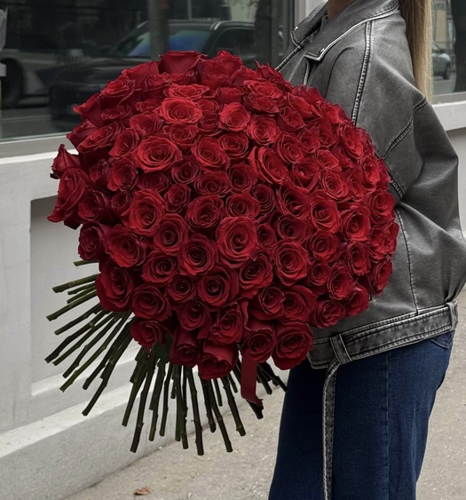 Букет из роз сорта «EXPLORER» 51шт