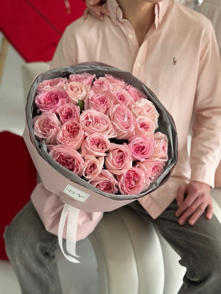 Букет из роз сорта "PINK O'HARA" 25 шт